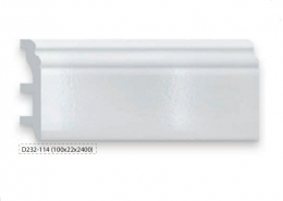 Плинтус D232-114 100х22х2400 Белый глянец